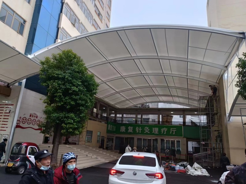 西安推拉雨棚定制厂家，仓库通道、卸货区移动伸缩棚搭建-2